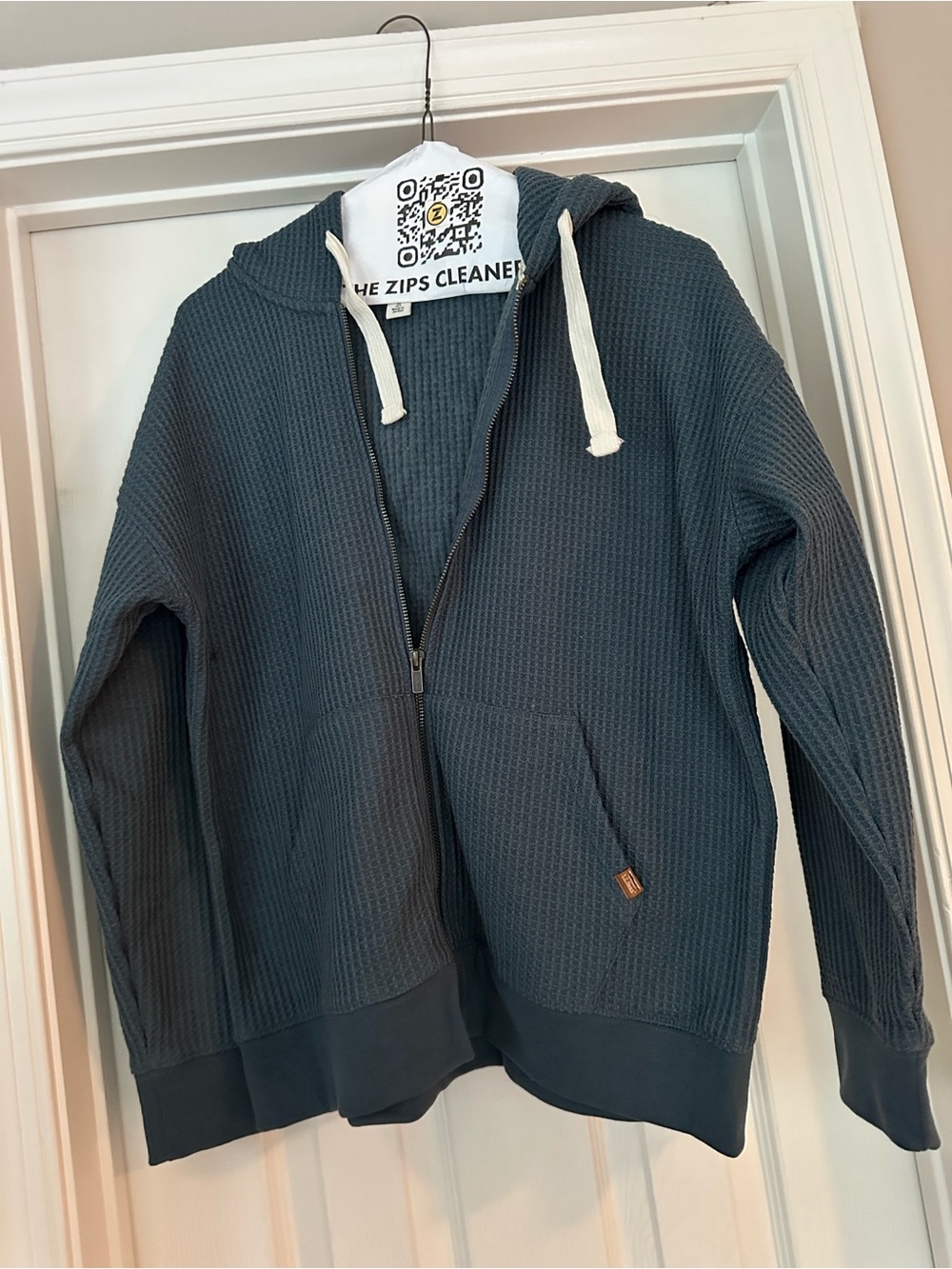 LL Bean waffle weave zip up hoodie